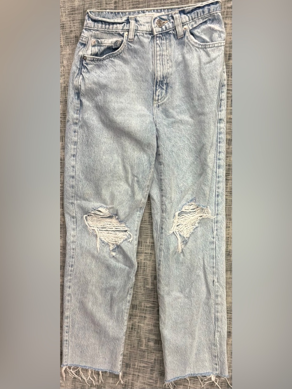 Garage Light Blue Distressed Boyfriend Jeans